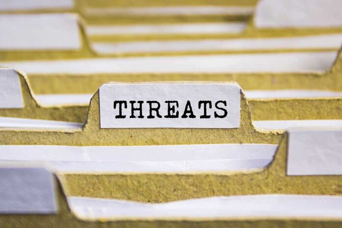 Threats,Word,On,Card,Index,Paper