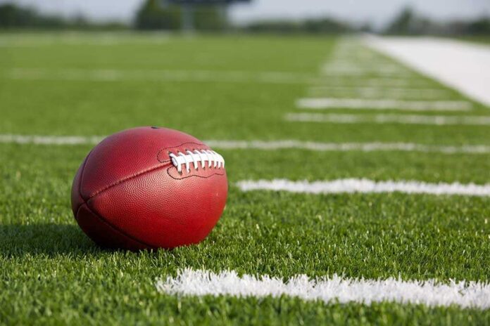 Pro,American,Football,On,The,Field,With,Room,For,Copy