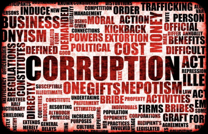 shutterstock_52453981.jpg featured image Corruption-related word cloud, highlighting corruption, political, bribery.
