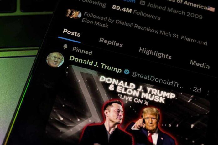 shutterstock_2503623407.jpg featured image Twitter post featuring Donald Trump and Elon Musk.