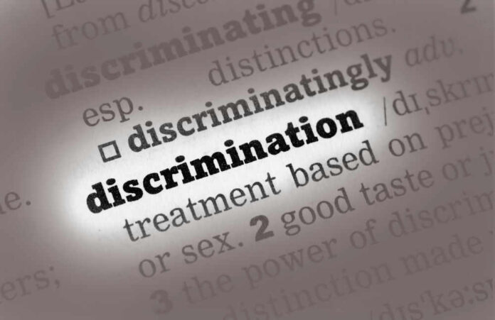 Dictionary page highlighting the word discrimination