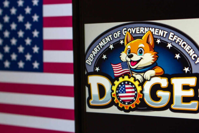shutterstock_2575232253.jpg Logo of Department of Government Efficiency DOGE