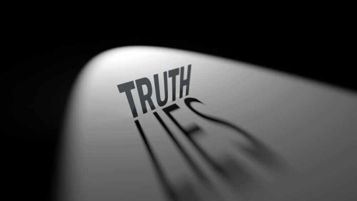 shutterstock_2063738717.jpg Truth casting shadow spelling Lies on curved surface