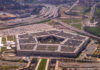 Aerial view of the Pentagon surrounded by roads