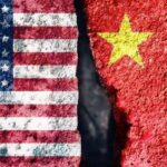 USA Crushes China’s Grip on THIS? A split image showing the American flag on one side and the Chinese flag on the other