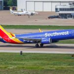 Southwest Airlines airplane taking off from the runway