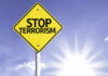 Stop terrorism sign