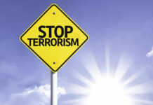 Stop terrorism sign