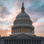 Congressman FLEES Office Hours Before Expulsion Capitol building under cloudy sunset sky