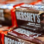 Close-up of Hershey's Special Dark chocolate packaging