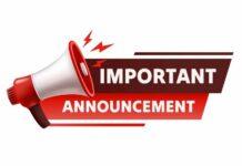 A megaphone with the text 'IMPORTANT ANNOUNCEMENT'