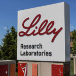 Sign for Lilly Research Laboratories with blue sky in the background