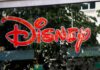 Disney Era Star Wars Bombs Bright red Disney logo displayed on a storefront window
