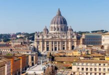 Vatican’s DARK Past Exposed — Pope Seeks Pardon St. Peter's Basilica in Rome with a clear blue sky