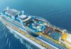 Cruise Ship Horror: Judge Drops The Hammer Aerial view of a cruise ship with various deck amenities