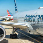 AiAmerican Airlines plane on airport tarmac