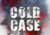 Garage Floor Grave Solves Cold Case Murder Cold Case text with red splatters and smoke.