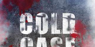 Cold Case text with red splatters and smoke.