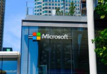 Microsoft’s AI Spin, 4,800 Jobs Gone Microsoft sign in a city street