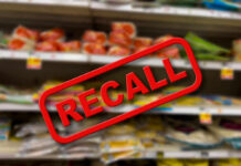 RECALL Alert Hits Walmart Shoppers Recall notice over grocery store shelves.