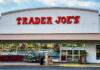Trader Joes storefront with shopping carts outside