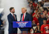 Trump Turns Midterms Into Prime-Time A political rally featuring Donald Trump and JD Vance.