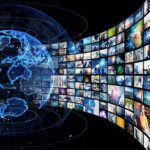 105.8 Million Vanish From Work Digital globe with curved wall of multimedia screens