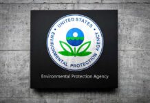 Environmental Protection Agency emblem on a wall plaque