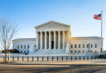Trump Scores Big Win At Supreme Court Supreme Court building with columns and U.S. flag