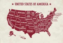 Shock Rebrand: State Scrapped? Map of the United States with state names labeled